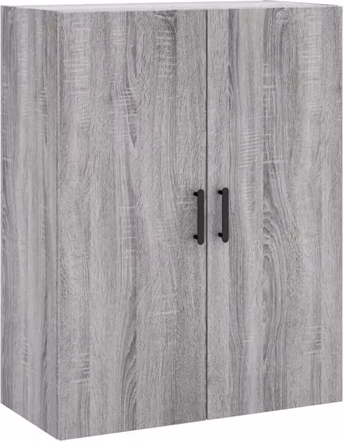 Berkfield Home Wall Mounted Cabinet in Grey, W: 69.5 cm, D: 34 cm, H: 90 cm – 1