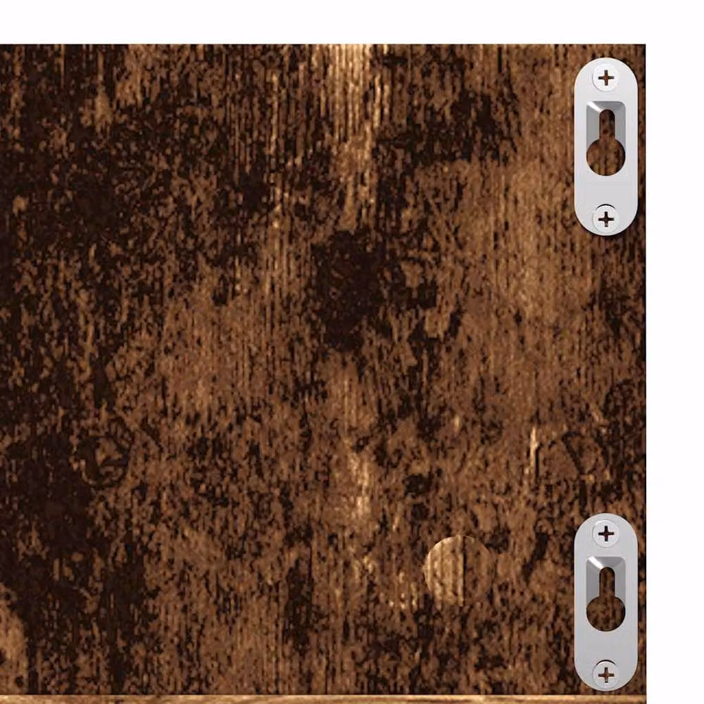 Berkfield Home CD Wall Shelf in Old Wood Brown, W: 75 cm, D: 18 cm, H: 18 cm – 5