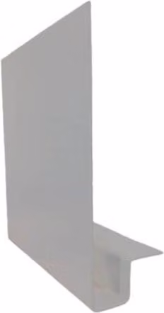 ARP White Painted Aluminium Fascia J Profile Box End Assembly W/D/H: 40 x 2 x 40 cm