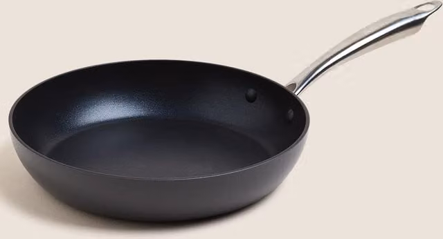 M&S Hard Anodised Aluminium Frying Pan, Black, 24cm