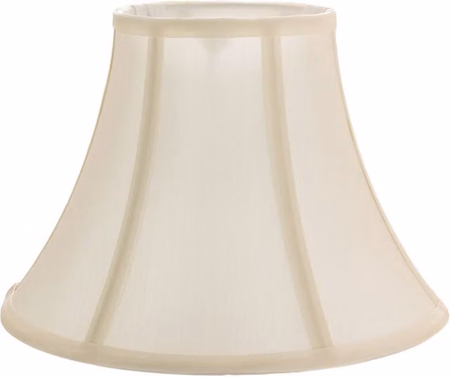 Happy Homewares Traditional Empire Shaped Lamp Shade in Beige Silky Cotton Fabric, Diameter: 20.32 cm