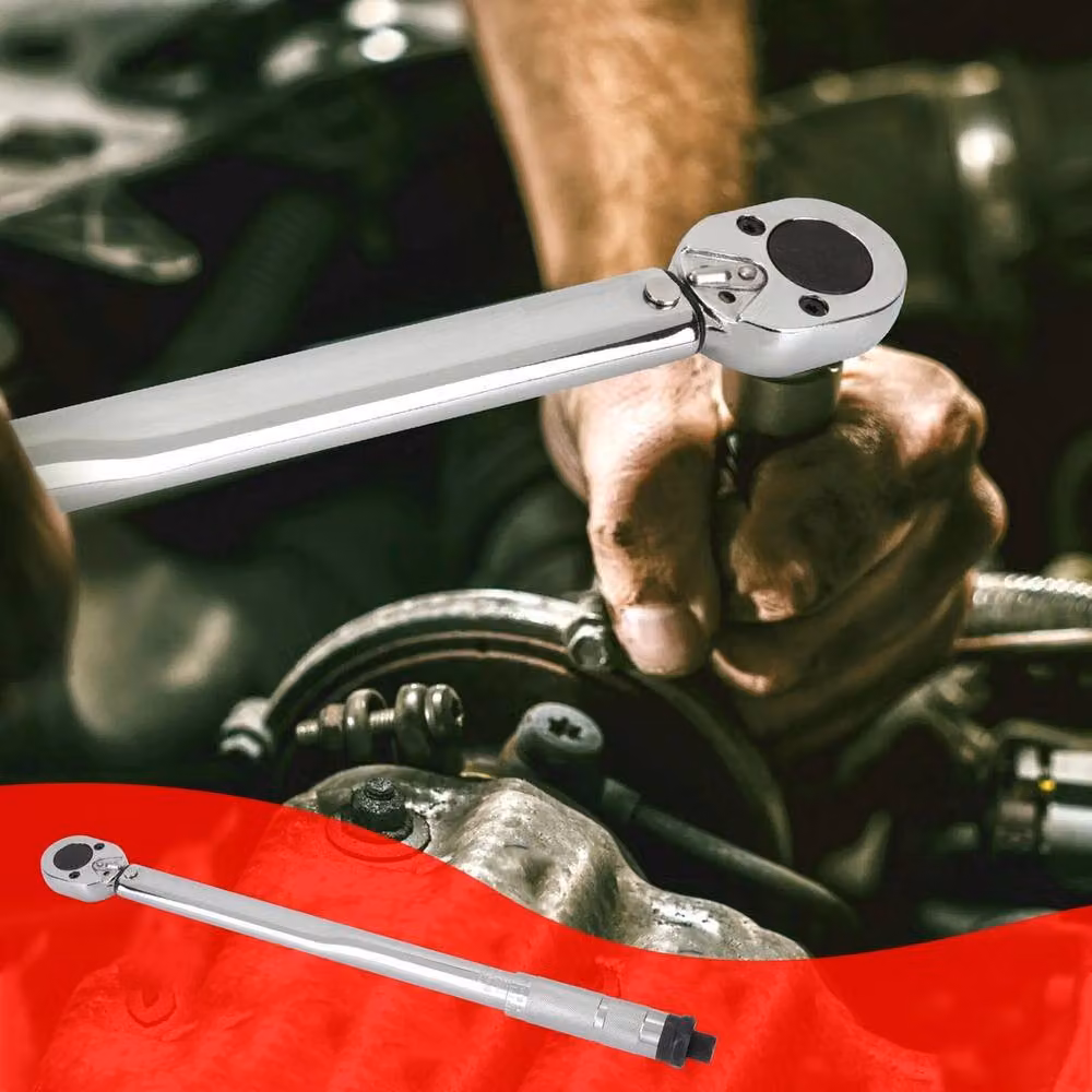 Havendro Silver Chrome Vanadium Torque Wrench Square Drive Adjustable Click Spanner Hand Ratchet – 3