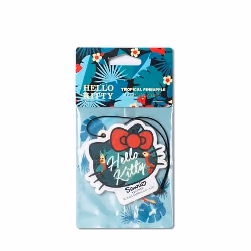 Hello Kitty Scented Hanging Car Air Freshener in Black, Green and Multicolour