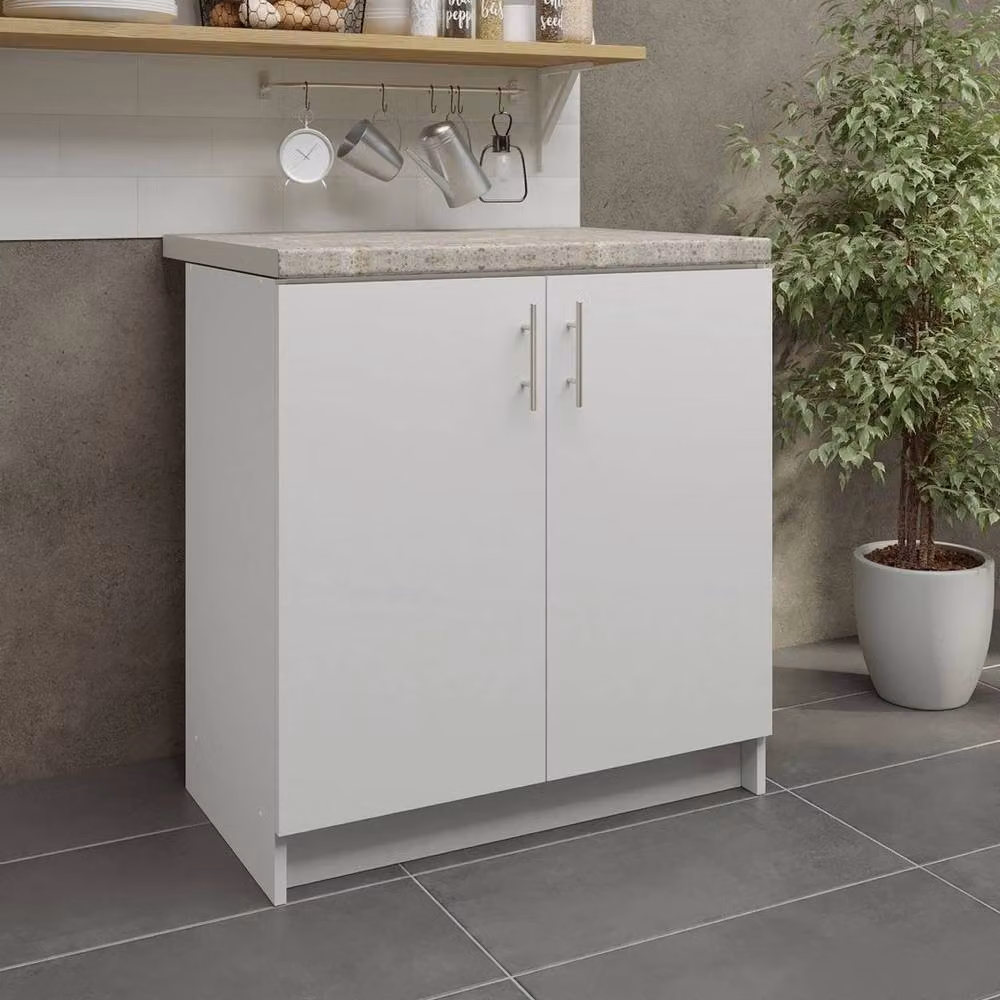 SPETLEK Modern White Kitchen Sink Unit with Hinged Doors, Height: 80 cm – 2