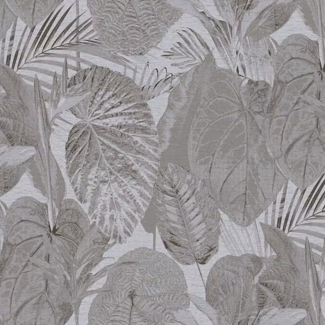 I Love Wallpaper Exotic Oasis Plain Wallpaper in Grey