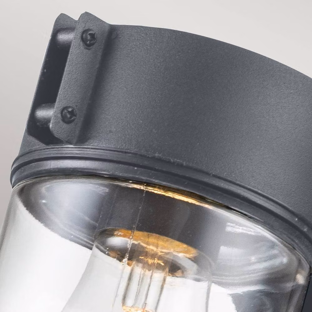 Netlighting Portofino Modern Outdoor Wall Lamp in Grey with Transparent Glass, IP44 Rated – 2