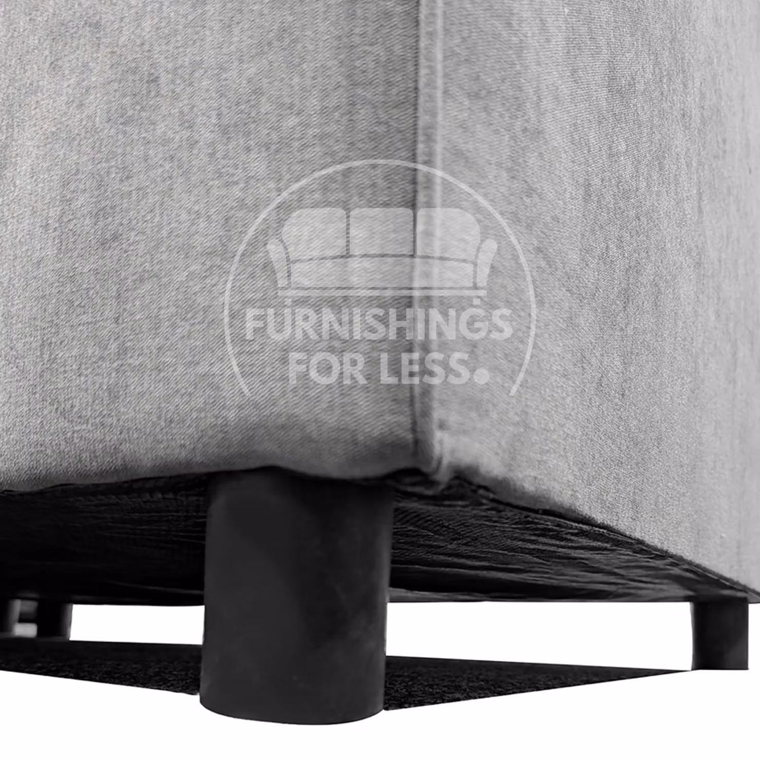 Furnishings For Less UK Casper Chenille 3 to 4 Seater L Shaped Corner Sofa, Right Hand Facing, Grey – 4