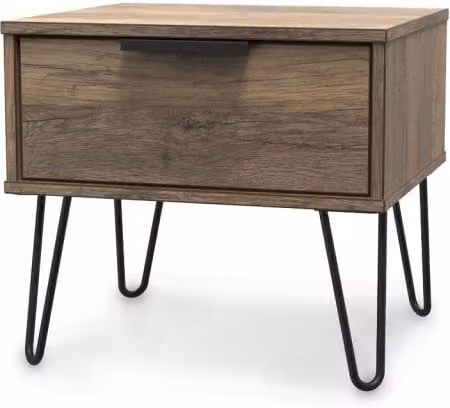 Welcome Hong Kong Modern 1 Drawer Bedside Table in Brown