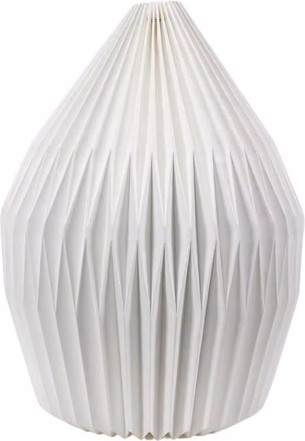 ValueLights Astrid Origami Teardrop Paper Pleated Ceiling Shade in White