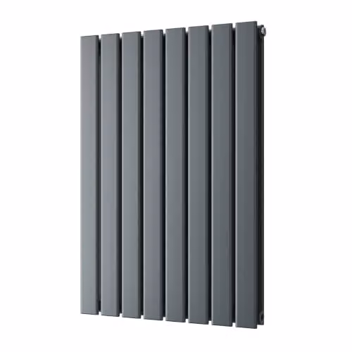 UK Radiators Typhoon Anthracite Flat Tube Horizontal Designer Steel Radiator, W: 54.4 cm, H: 80.0 cm – 2