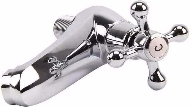 FLAVORA Set of 2 Traditional Brass Bathroom Basin Sinks in Silver and Chrome, W: 1000 cm, D: 52 cm – 1