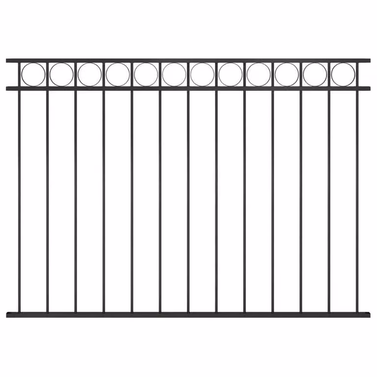 Berkfield Home Durable Steel Fence Panel, Black, H 170 cm x W 120 cm