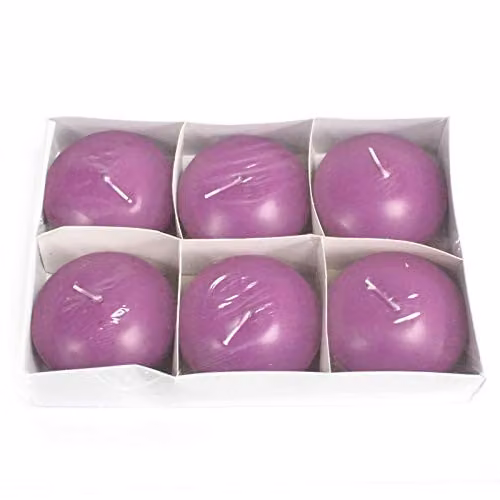 Ancient Wisdom Large Floating Lavender Candles, Set of 3, Pink