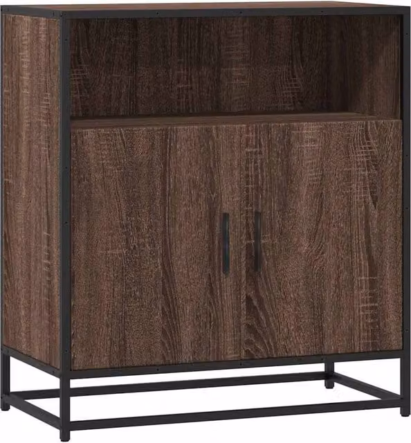 Berkfield Home Industrial Sideboard in Brown Oak, W/D/H: 68 x 35 x 76 cm