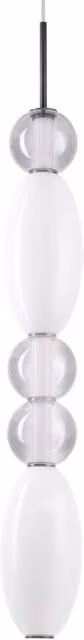 Ideal Lux Black Integrated LED Slim Suspended Pendant Ceiling Light, W: 312.5 cm, D: 16 cm