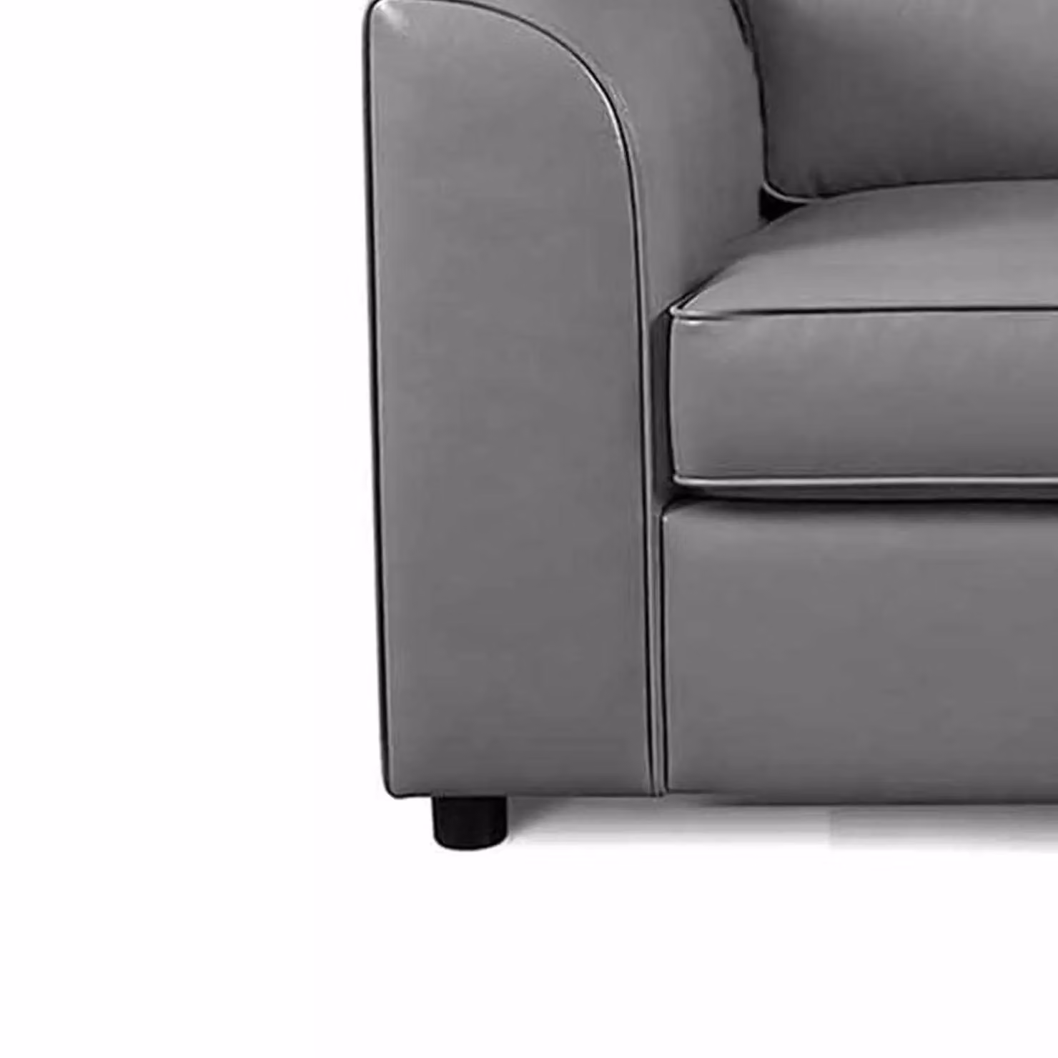 Furnishings For Less UK Danbury Synthetic Leather 2 Piece Sofa Set Including 3 Seater and 2 Seater in Black, Brown or Grey – 3