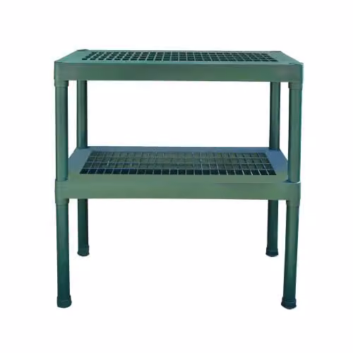Palram Two Tier Green Greenhouse Staging, W/D/H: 79.7 x 39.8 x 85.1 cm
