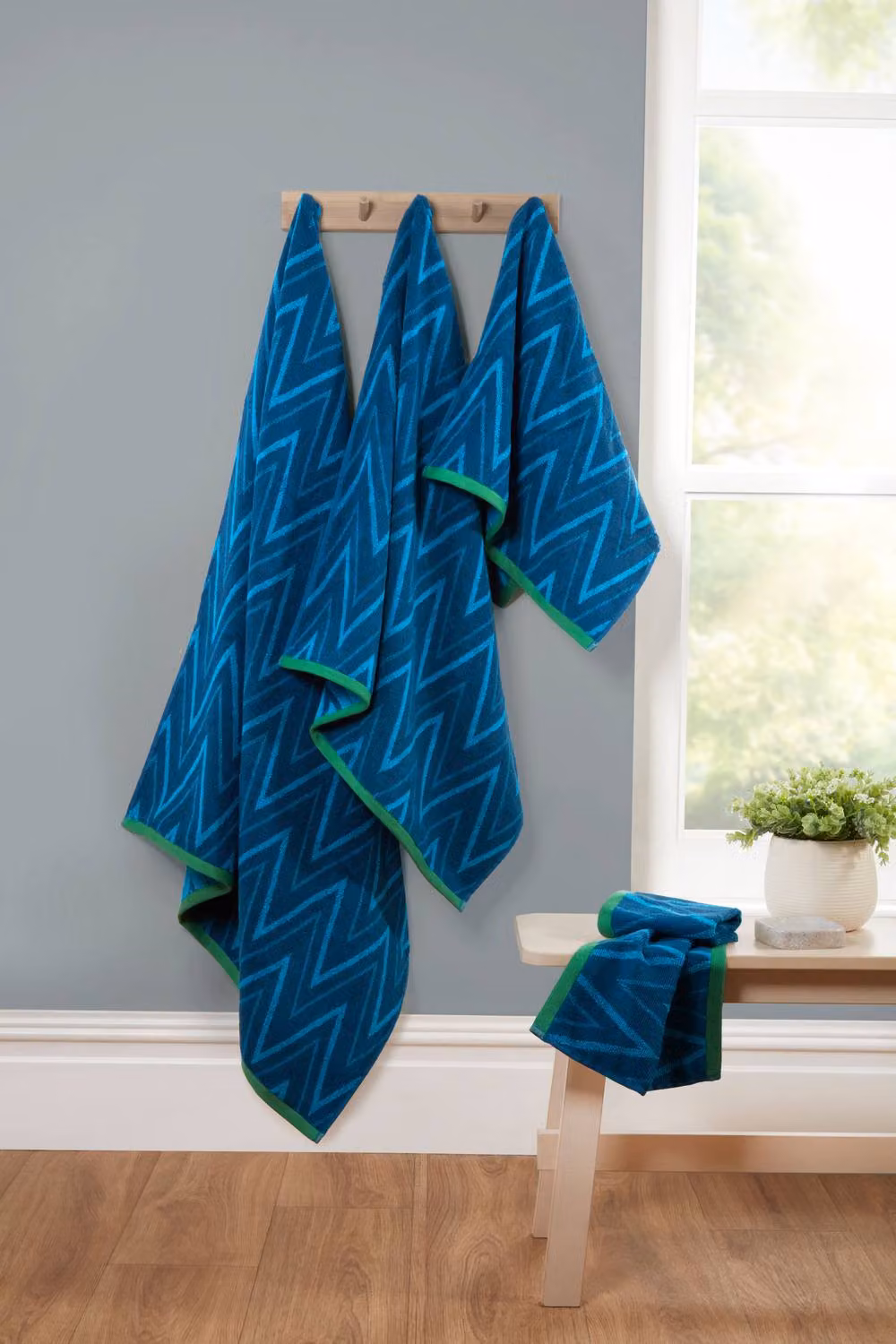 Rapport Home Helix 6 Piece Cotton Towel Bale Set in Blue – 2