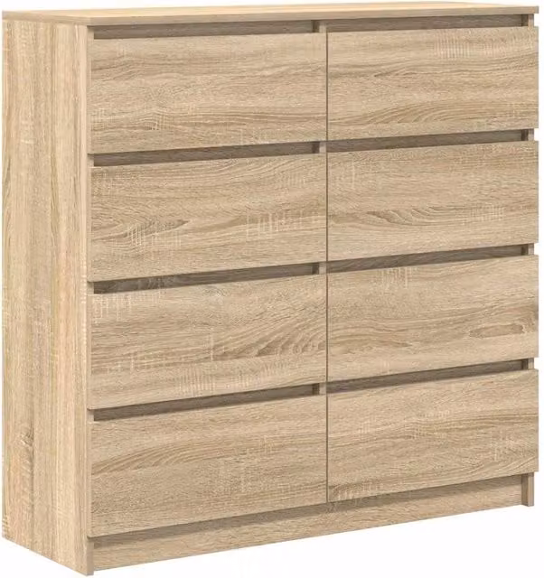 Berkfield Home Sonoma Oak Sideboard in Light Tan Beige, W/D/H: 100 x 35 x 99 cm – 1