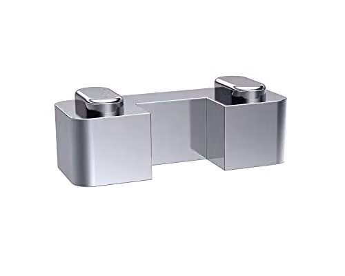 nuie WRSF003 Chrome Brass Modern Bathroom Wetroom Screen Horseshoe Support Foot, W: 45 mm, D: 44 mm, H: 30 mm
