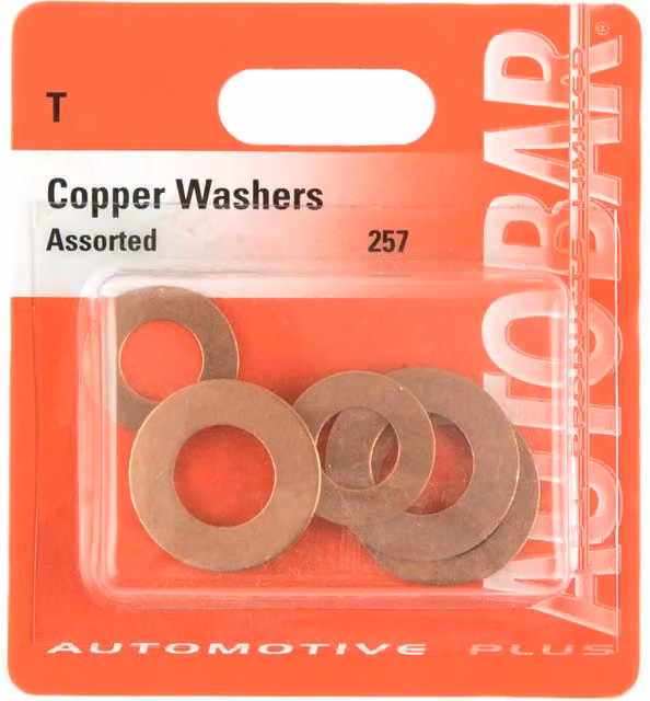 Autobar Bright Copper Flat Washers