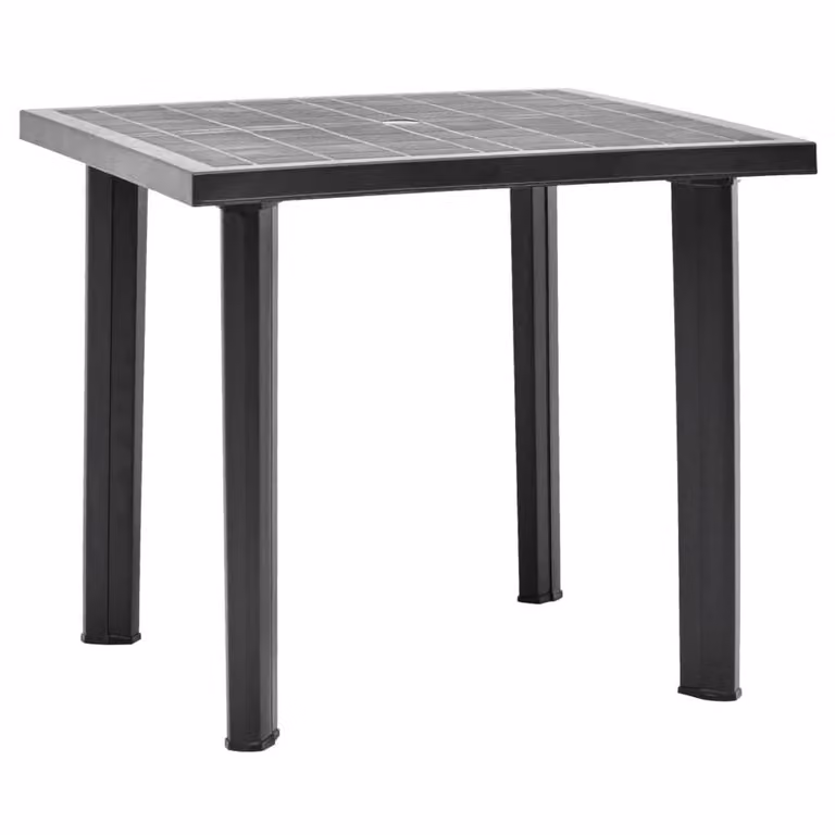 Berkfield Home Anthracite Garden Table, W/D/H: 80 x 75 x 72 cm