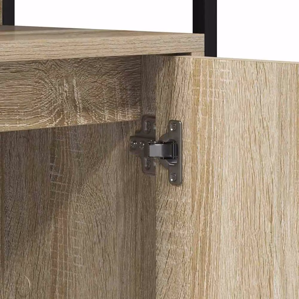 Berkfield Home Elegant Bathroom Sink Cabinet in Sonoma Oak, Light Tan, W/D/H: 80 x 30 x 60 cm – 3