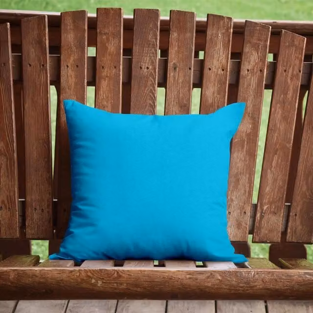 Roseley Square Water Resistant Polyester Cushions in Ocean Blue
