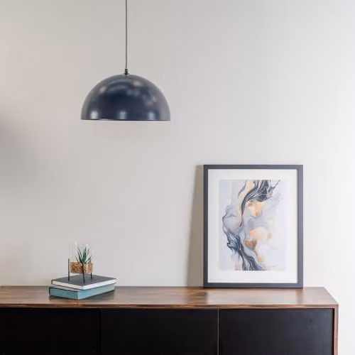 ValueLights Modern Blue Metal Dome Pendant Ceiling Light with LED Bulb – 2