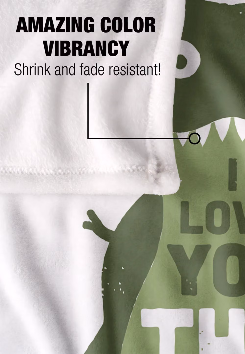 Bcreative David Olenick Amourosaurus Silky Touch Super Soft Fleece Throw Blanket, White, W/D/H: 152 x 127 cm – 3