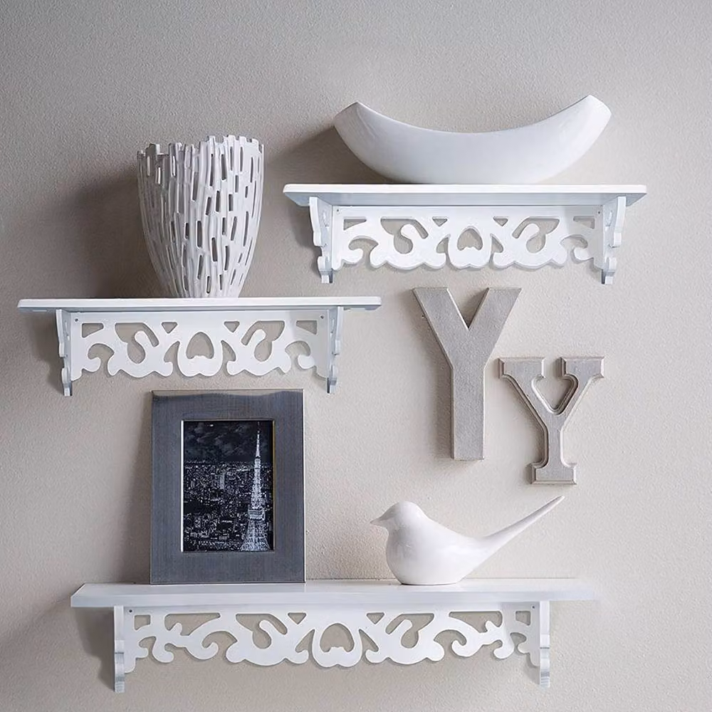 Dprodo Set of 3 White Floating Wall Shelves – 2