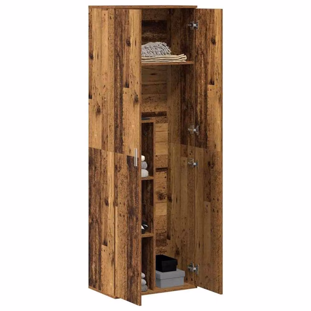 Berkfield Home Old Wood Highboard in Brown, W/D/H: 60 x 35 x 180 cm – 3