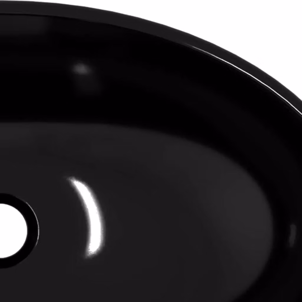 Berkfield Home Black Tempered Glass Basin W/D/H: 54.5 x 35 x 15.5 cm – 4