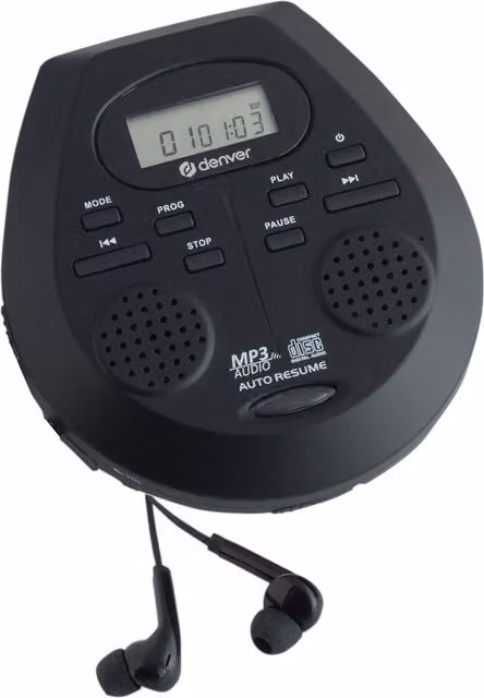 Denver Portable CD Player with Stereo Speakers - Black