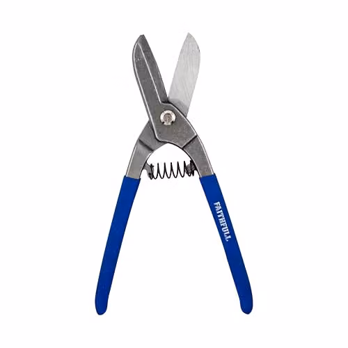 Faithfull Straight Tin Snips in Silver, Carbon Steel – 1
