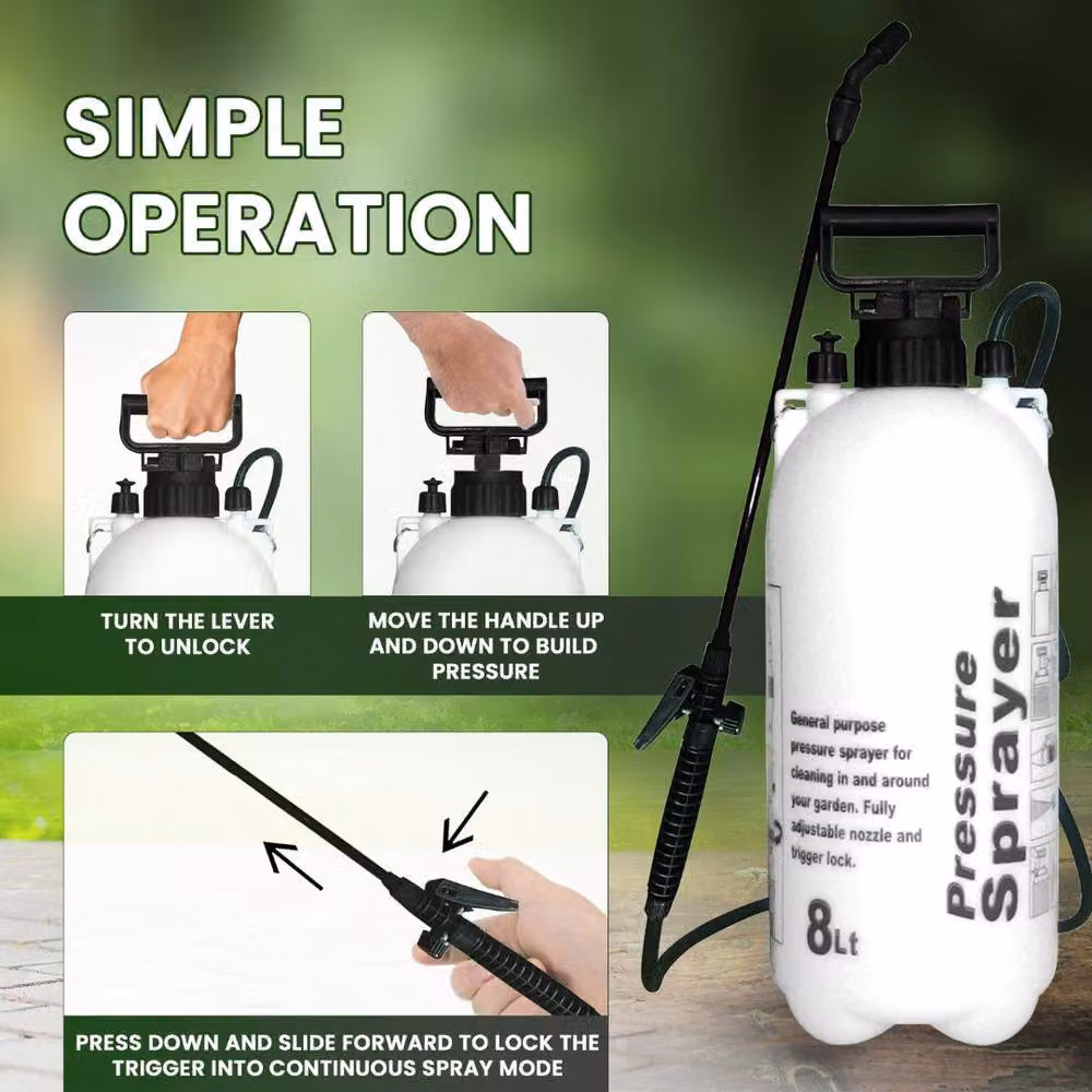 MANTRARAJ 8L Manual Garden Pressure Sprayer Knapsack in White – 9