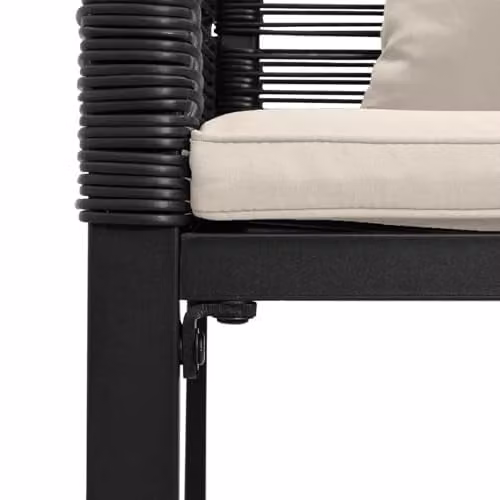 vidaXL 2-Seater Poly Rattan Outdoor Bench with Armrests, W/D/H: 117 x 54 x 74.5 cm – 6