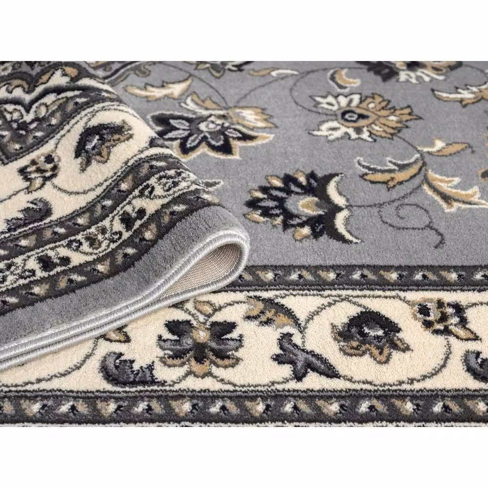 HMC Rug Collection Traditional Sherborne Heatset Rug in Grey and Multicolour, W: 80 cm, L: 150 cm – 3