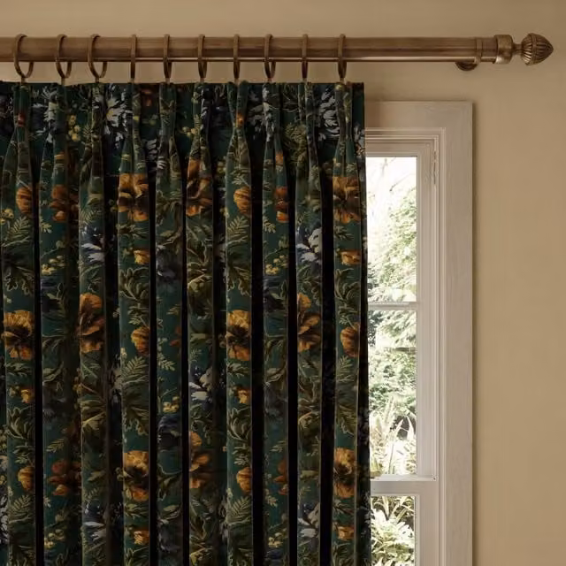 House of Hackney OPIA Velvet Curtain in Petrol