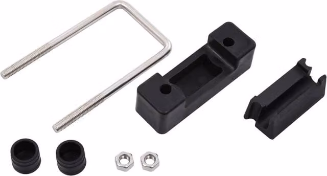Berkfield Home U Connector with Plastic for 60 x 40 mm Fence Posts, 25 Sets, Black and Silver