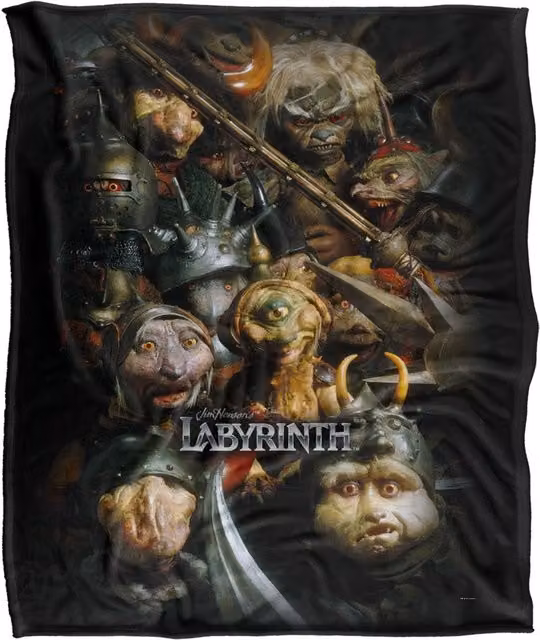 Jim Henson Labyrinth Gaggle of Goblins Super Soft Fleece Throw Blanket, White, W/D/H: 152 x 127 cm – 5