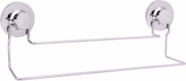 BlissHome Lock 'n' Roll Silver Chrome-Plated Steel Suction Hand Towel Rail