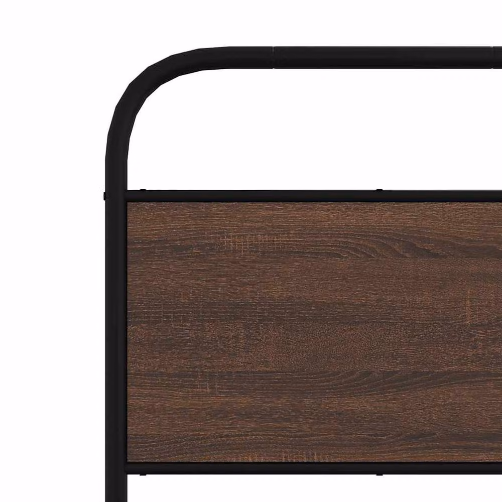 Berkfield Home Elegant Bed Frame in Brown Oak, W/D/H: 80 x 200 cm – 6