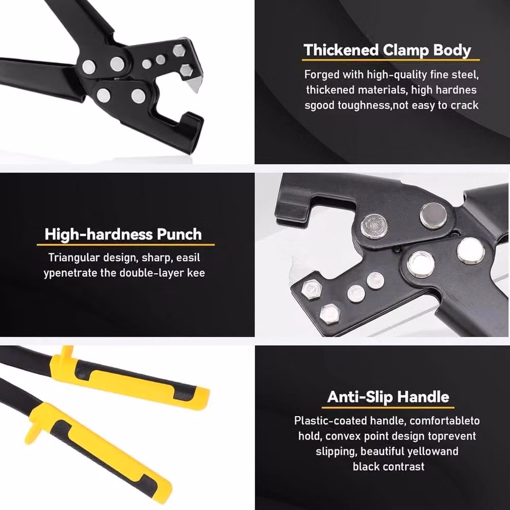 NESTLUNE Steel Stud Crimper Hand Keel Metal Punch Lock in Black W: 520 mm, L: 10000 mm – 4
