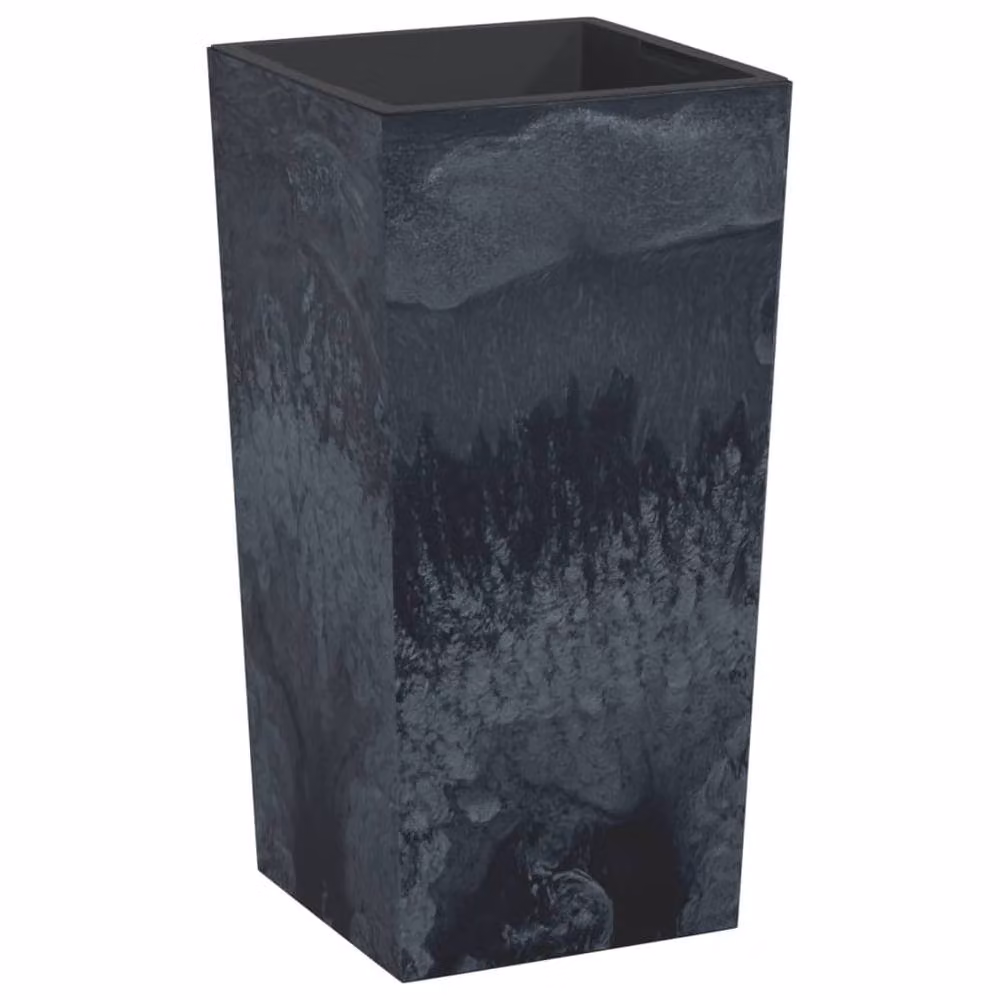 Berkfield Home Concrete Look Planter with Removable Inner Tub in Black and Anthracite, 11/26.5L – 2