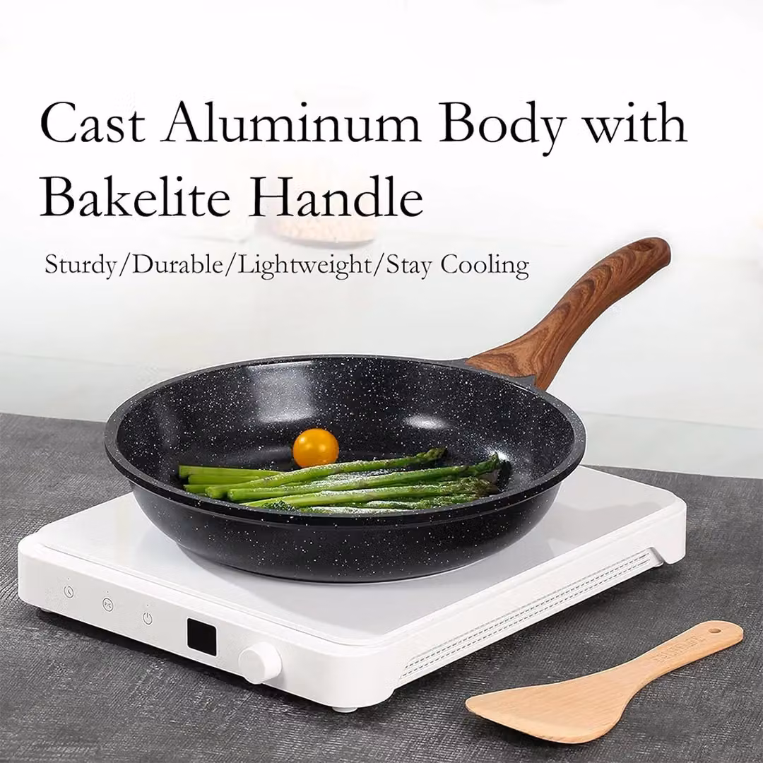 SPETLEK Black Non Stick Ceramic Granite Marble Coated Frying Pan – 4