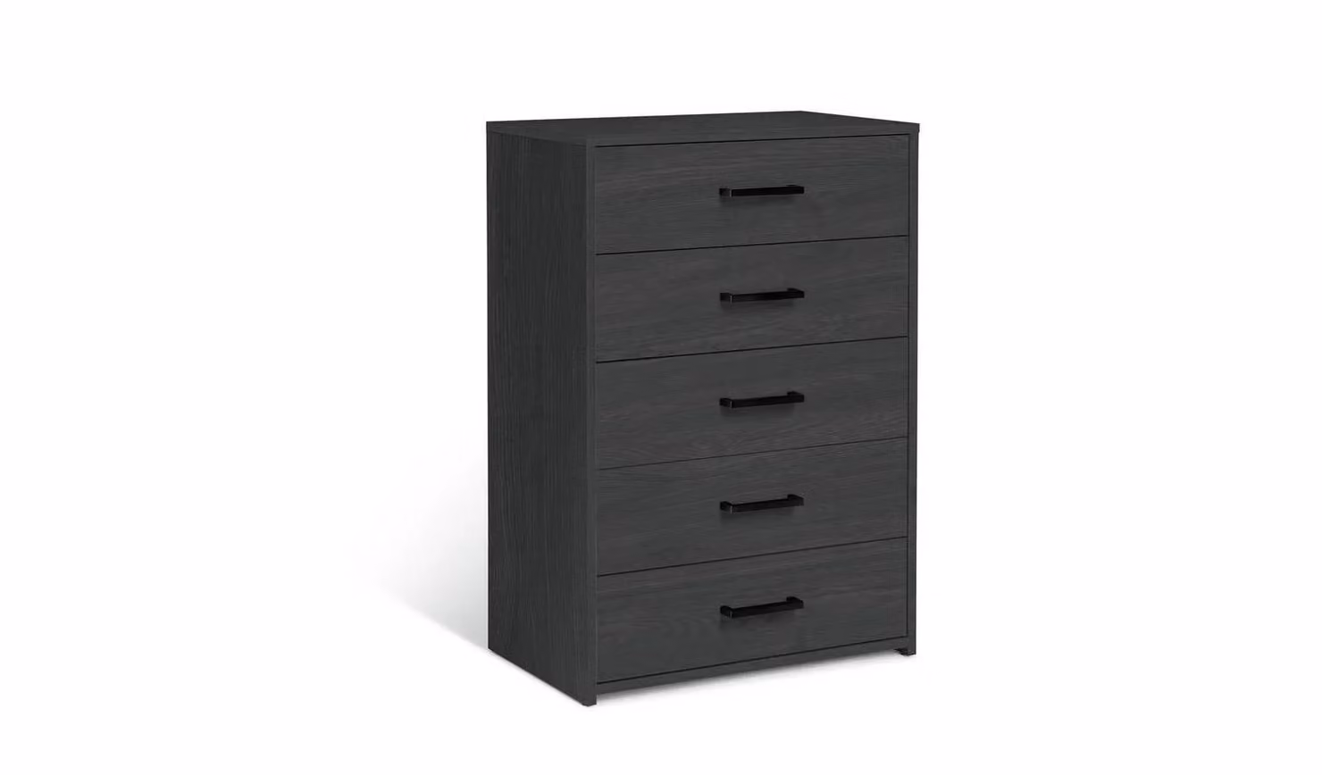 Oslo 5 Drawer Chest Black Oak Effect Storage Organiser for your Bedroom