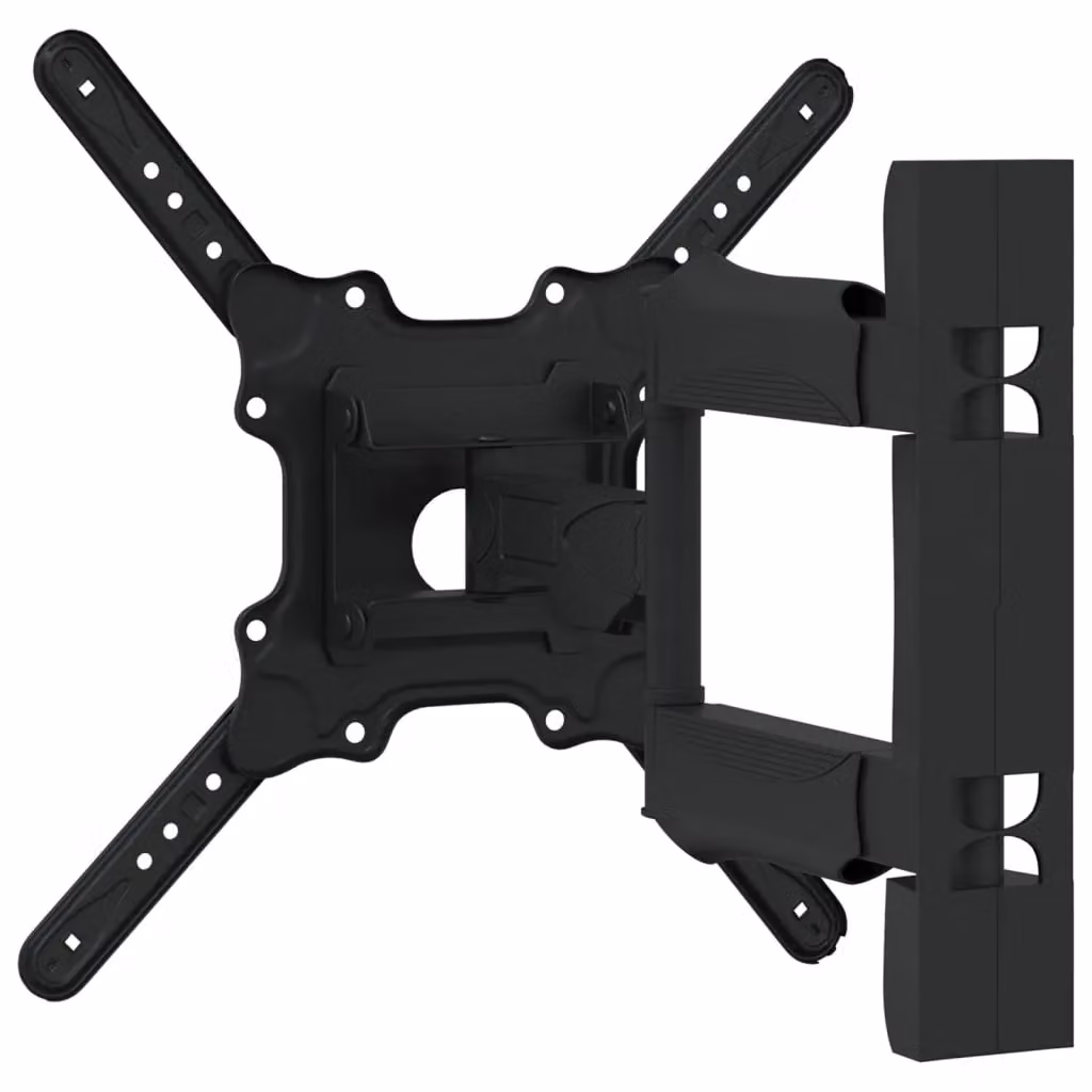 Berkfield Home Black Steel Wall Mounted TV Mount for 32-55 Inch Screens, Max VESA 400x400 mm and 35 kg Load – 4