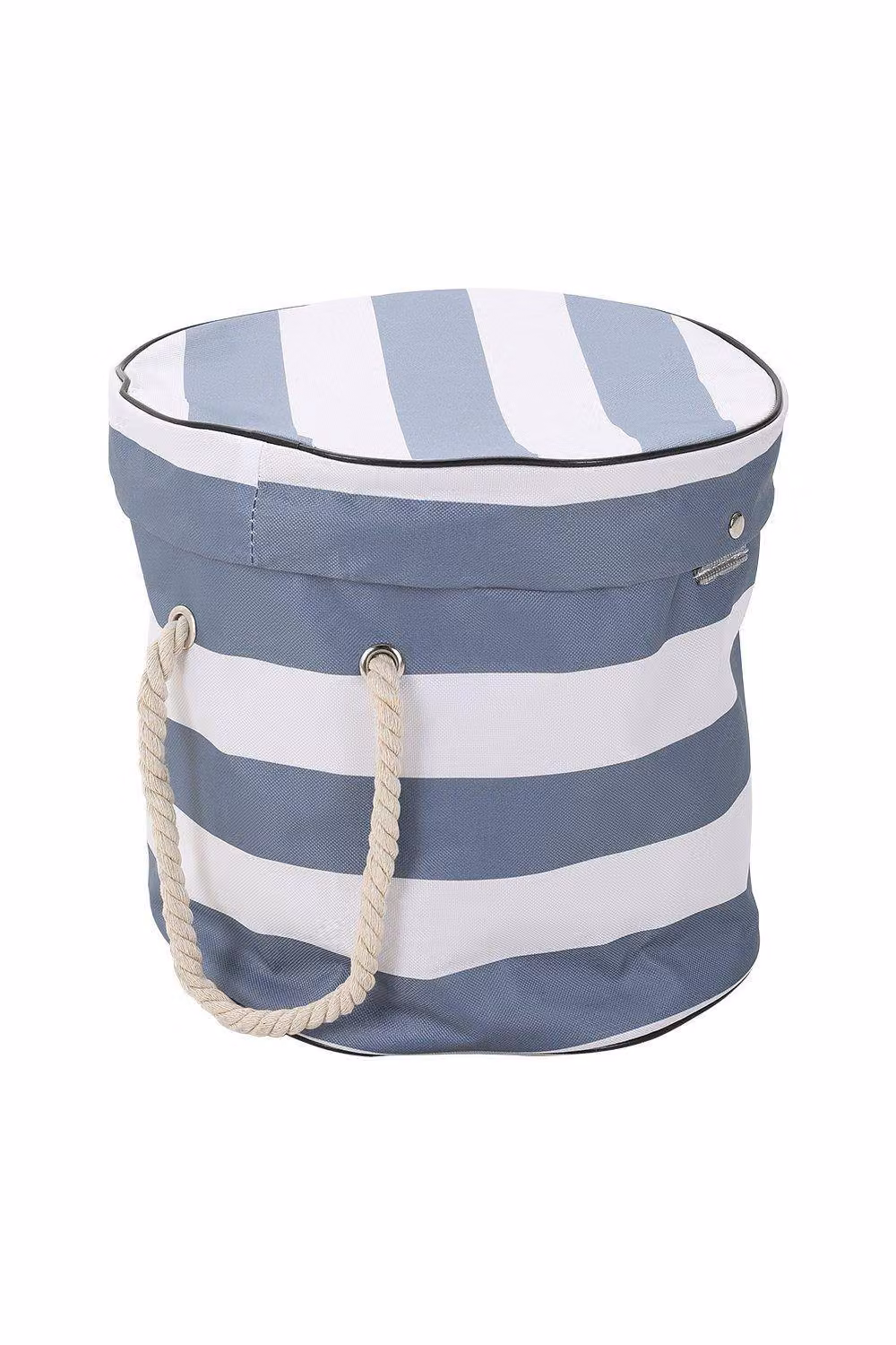 H&O Direct Fabric Toy Storage Basket with Lid and Play Mat in Blue – 2
