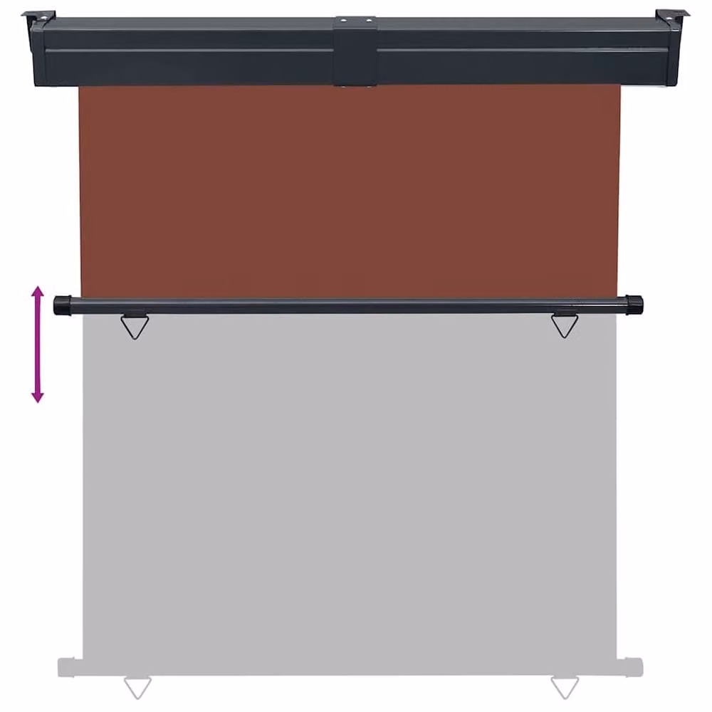 Berkfield Home Stylish Balcony Side Awning in Brown, W: 160 cm, H: 250 cm – 3